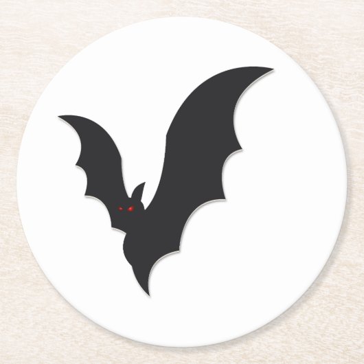 Halloween bat ronde kartonnen onderzetter (Voorkant)