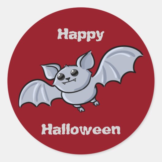 Halloween Bat Ronde Sticker (Voorkant)