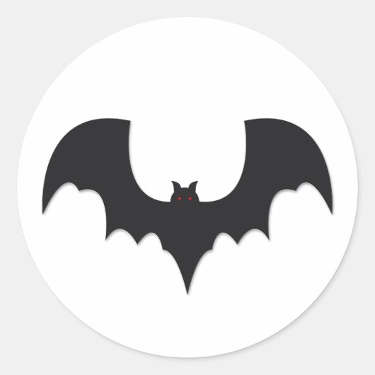 Halloween bat ronde sticker (Voorkant)