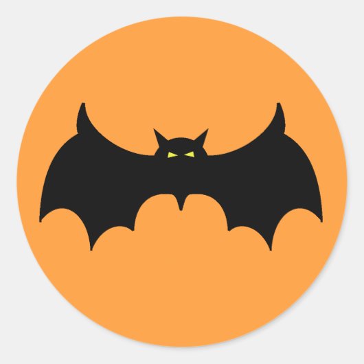 Halloween Bat Ronde Sticker (Voorkant)