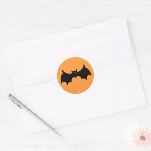 Halloween Bat Ronde Sticker (Envelop)