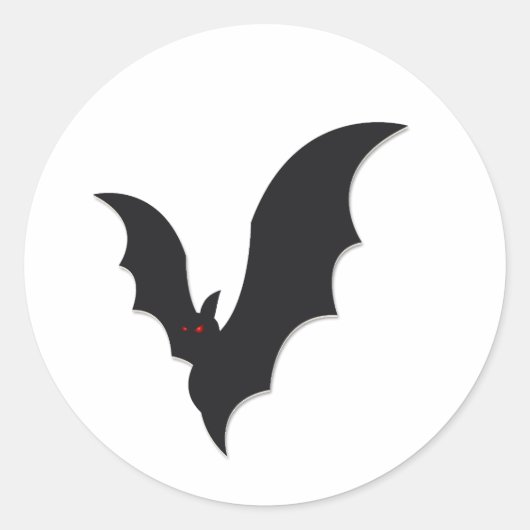 Halloween bat ronde sticker (Voorkant)