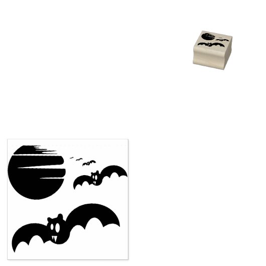 Halloween Bat Rubberstempel (Gestempeld)