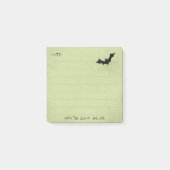 Halloween Bat Silhouette over Green - Lined Post-it® Notes (Voorkant)