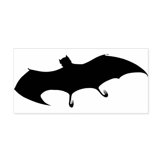 Halloween Bat Silhouette Rubber Art Stamp Rubberstempel (Afrduk)