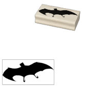Halloween Bat Silhouette Rubber Art Stamp Rubberstempel (Gestempeld)