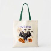 Halloween Bat Snoep Canvas tas v1 (Voorkant)