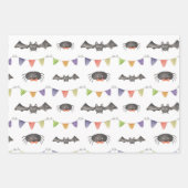 Halloween Bat Spider Pattern Wrapping Paper (Voorkant)