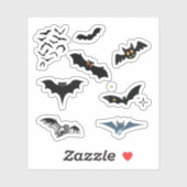 Halloween Bat Stickers (Vel)