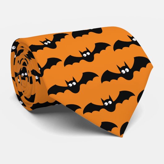 Halloween Bat Stropdas (Opgerold)