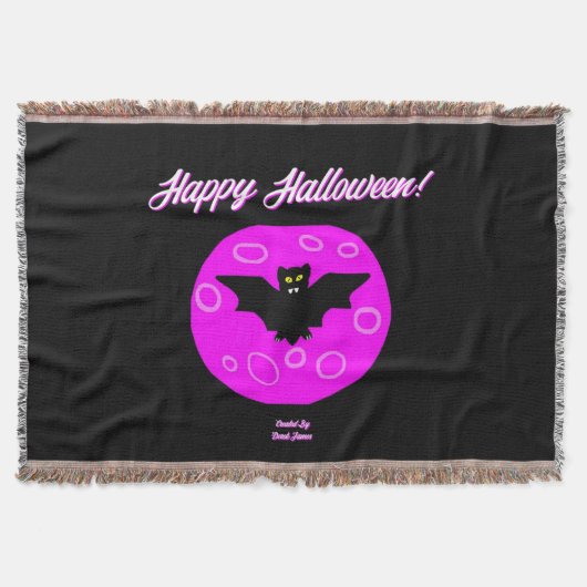 Halloween Bat Throw Blanket Deken (Voorkant)