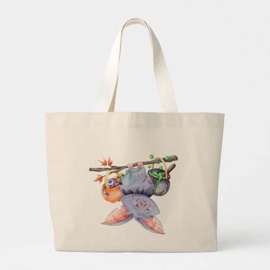 Halloween Bat Trick or treat Canvas tas (Achterkant)