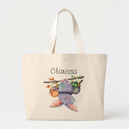Halloween Bat Trick or treat Canvas tas (Voorkant)