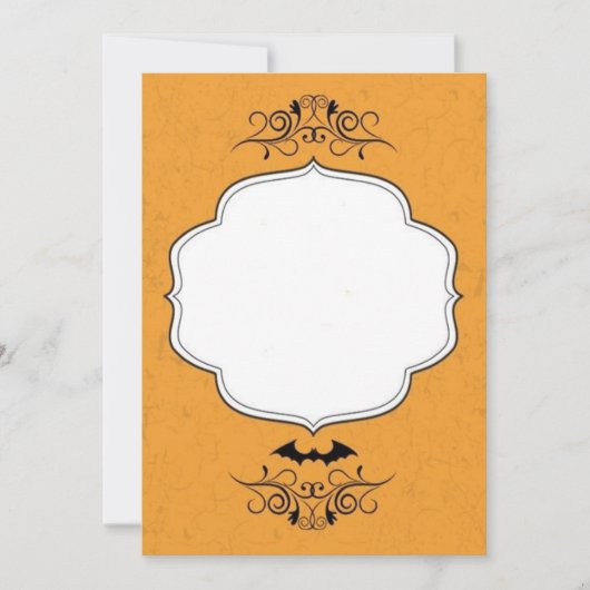 Halloween Bat Wedding Invitation Kaart (Voorkant)