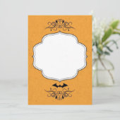 Halloween Bat Wedding Invitation Kaart (Staand voorkant)