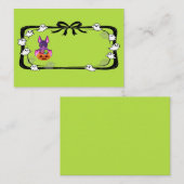 Halloween Bat With Candy Green Plaatskaartje (Voorkant / Achterkant)