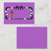 Halloween Bat With Candy Purple Plaatskaartje (Voorkant / Achterkant)