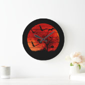 HALLOWEEN BATS AND TREES GROTE KLOK (Huis)