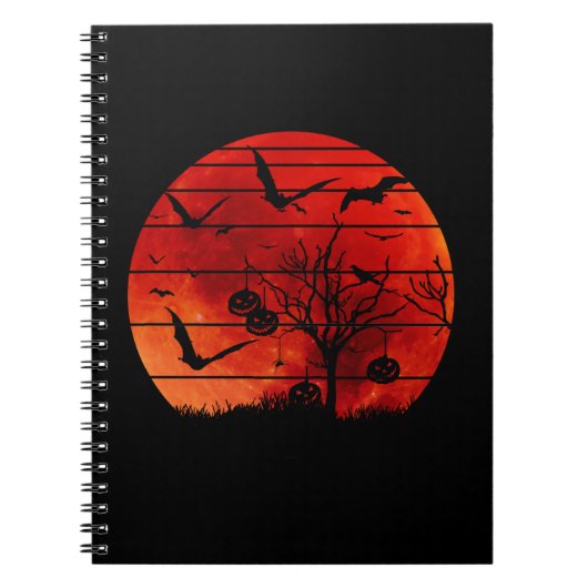 HALLOWEEN BATS AND TREES NOTITIEBOEK (Voorkant)