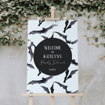 Halloween Bats Baby shower Welkomstbord