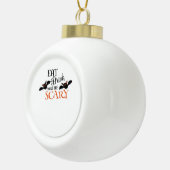 Halloween Bats Be Scary Funny Meme Keramische Bal Ornament (Rechts)
