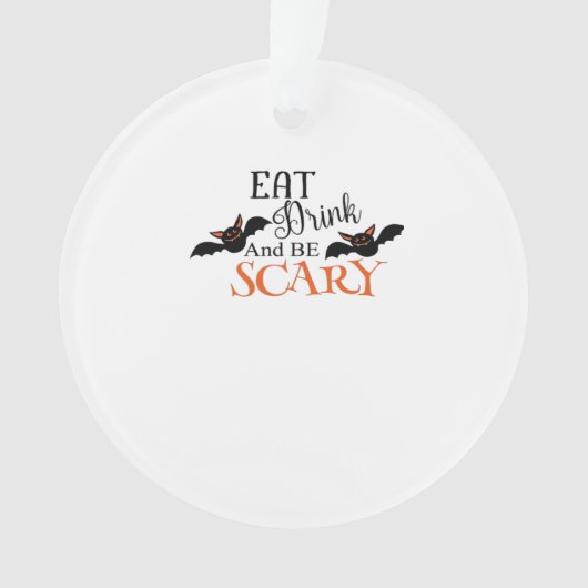 Halloween Bats Be Scary Funny Meme Ornament (voorkant)