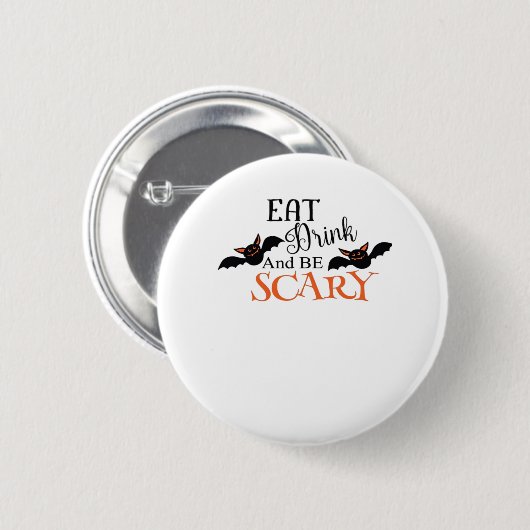 Halloween Bats Be Scary Funny Meme Ronde Button 5,7 Cm (Voorkant /achterkant)