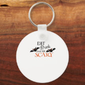 Halloween Bats Be Scary Funny Meme Sleutelhanger (Voorkant)