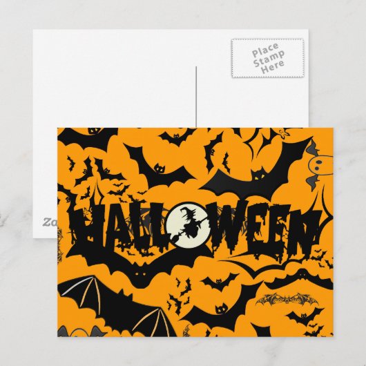 Halloween Bats Briefkaart (Voorkant / Achterkant)