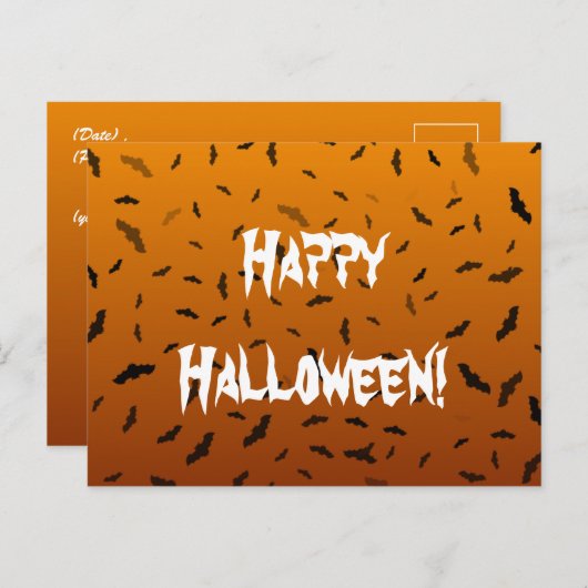 Halloween Bats Briefkaart (Voorkant / Achterkant)