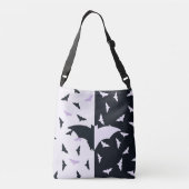 Halloween Bats Crossbody Bag Tas (Achterkant)