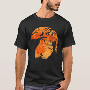 Halloween Bats en Black Wolf Howling Moon T-shirt