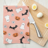 Halloween Bats en Ghost-ontwerp Theedoek (Quarter Fold)
