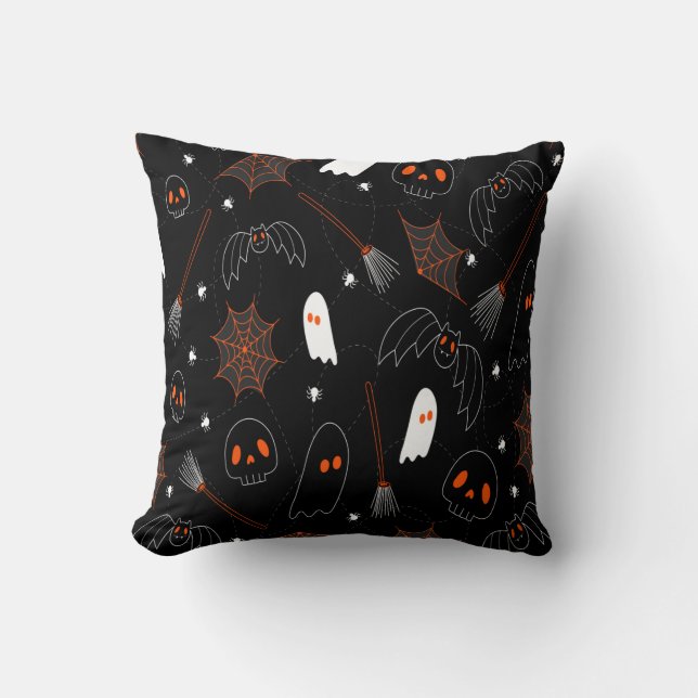Halloween Bats en Ghosts Kussen (Voorkant)