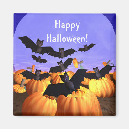 Halloween Bats en Pomkins Magneet