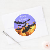 Halloween Bats en Pomkins Ronde Sticker (Envelop)