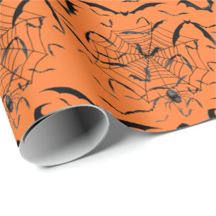 Halloween Bats en Spiders Cadeaupapier