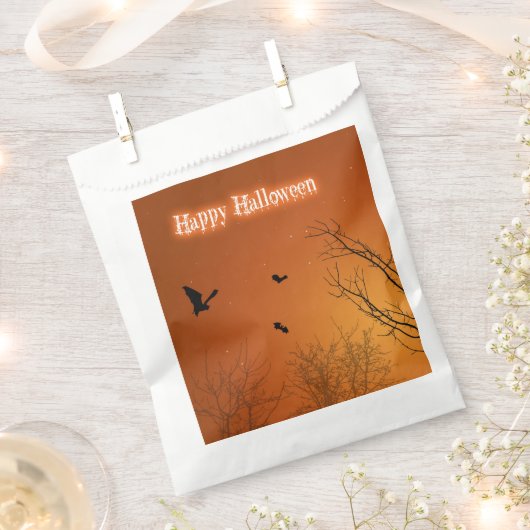 Halloween Bats en Trees Bedankzakje (Geknipt)