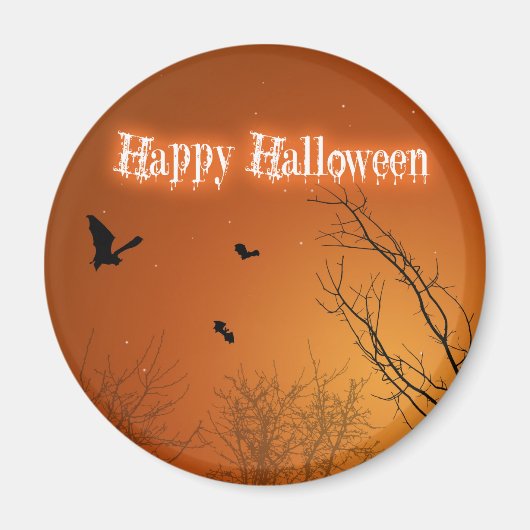 Halloween Bats en Trees Magneet (Voorkant)