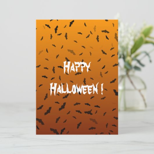 Halloween Bats Flat Kaart (Staand voorkant)