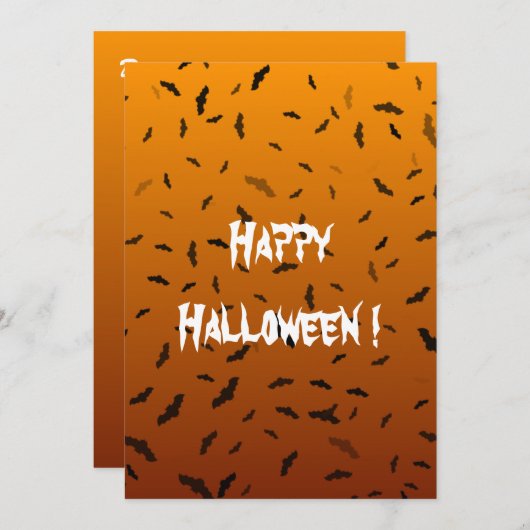 Halloween Bats Flat Kaart (Voorkant / Achterkant)