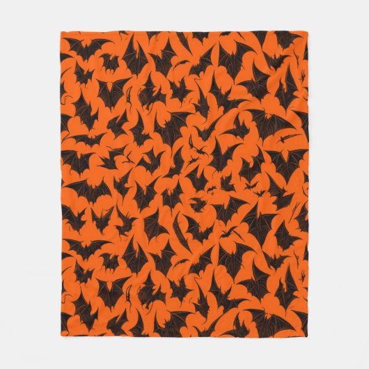 Halloween Bats Fleece Deken (Voorkant)