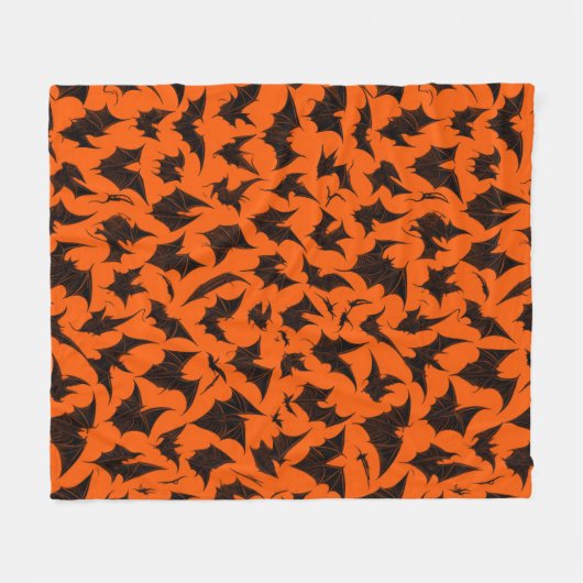 Halloween Bats Fleece Deken (Voorkant (Horizontaal))
