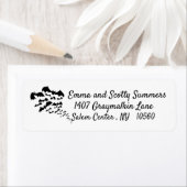 Halloween Bats Flying Return-adres Etiket (Insitu)