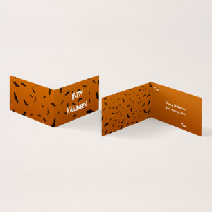 Halloween Bats Folded Card Kaart