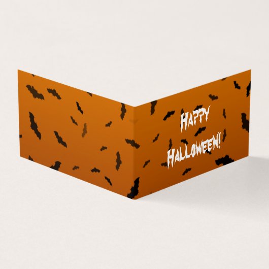 Halloween Bats Folded Card Kaart (Buitenkant)