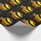 Halloween Bats Funny Party Gloss Paper Cadeaupapier (Hoek)