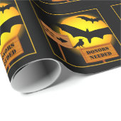 Halloween Bats Funny Party Gloss Paper Cadeaupapier (Rol Hoek)