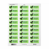 Halloween Bats Green Return-adres Etiket (Full Sheet)