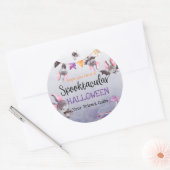 Halloween Bats Happy Halloween Ronde Sticker (Envelop)